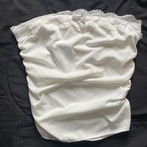 Small, White, Tube top, cotton